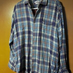 Peter Millar Blue and Gray Casual Button Down Shirt